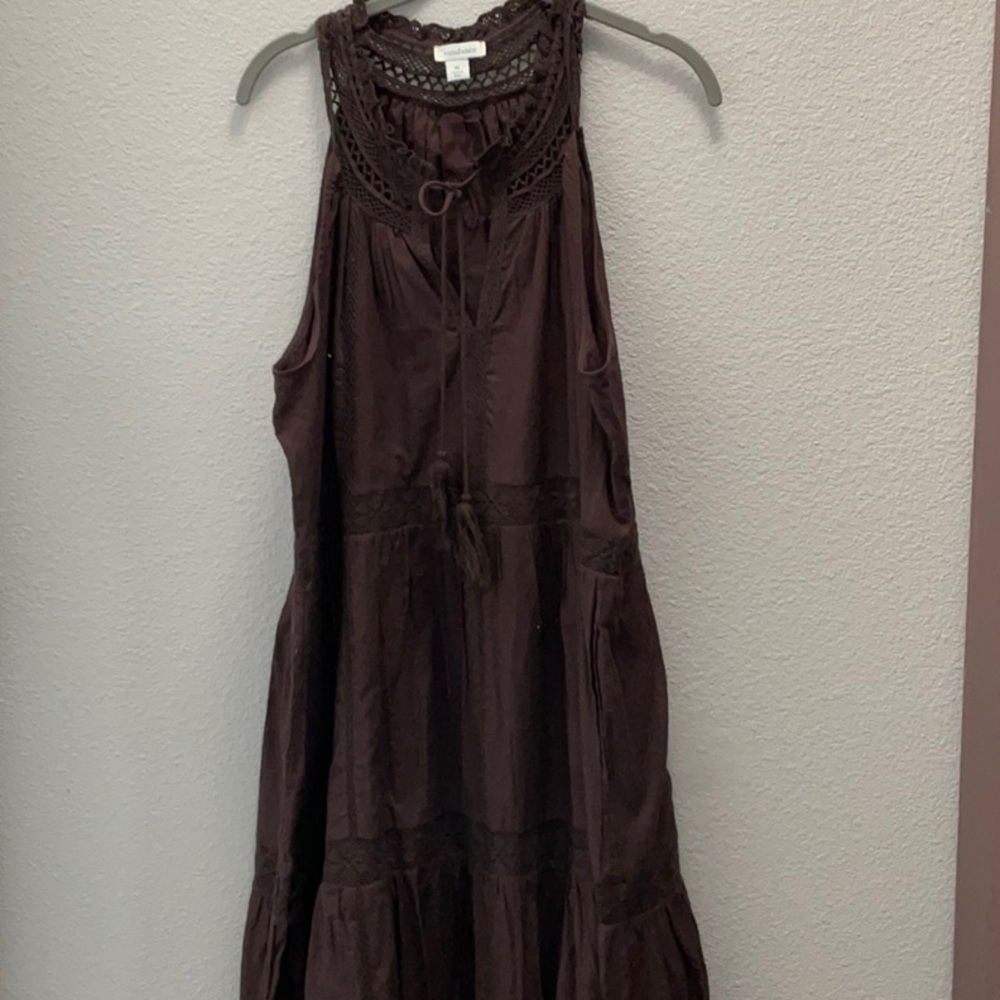 Sundance chocolate brown sundress size X large.